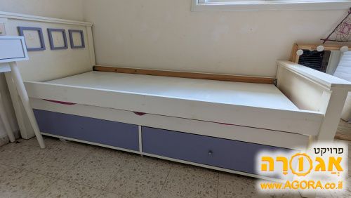 מיטת נוער + חבר + מגירות אחסון