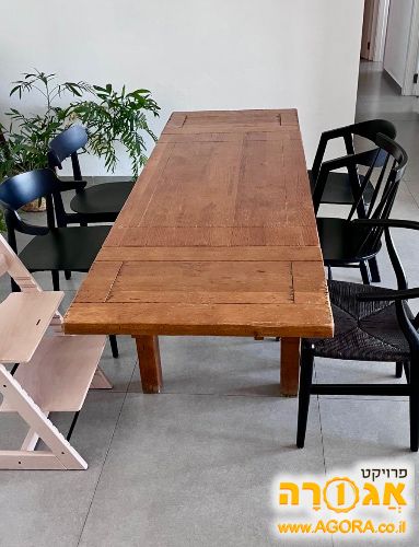 שולחן אוכל נפתח מעץ מלא