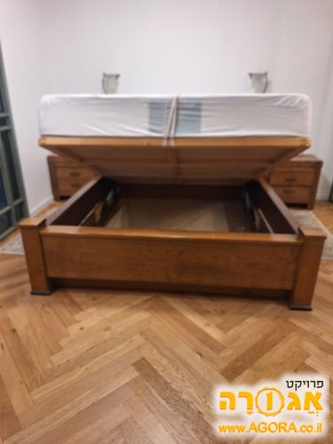 מיטה זוגית 160/190 ארגז מצעים ומזרן