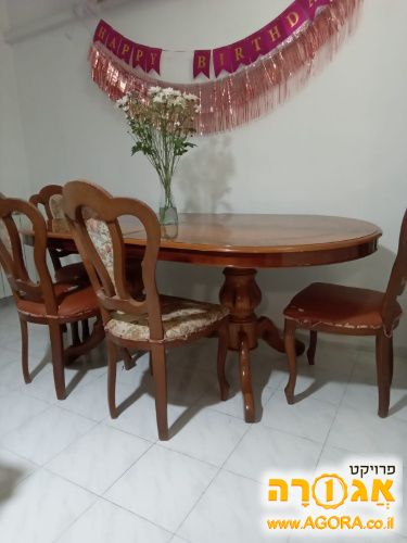שולחן + 6 כיסאות