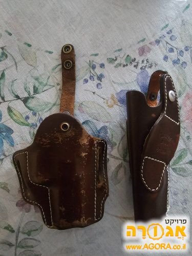2 נרתיקי עור לאקדח