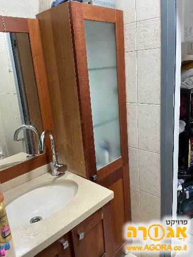 ארון אמבטיה עץ