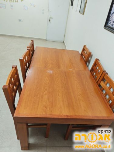 שולחן פינת אוכל +6 כיסאות