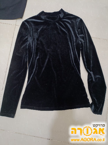 חולצת קטיפה שרוול ארוך