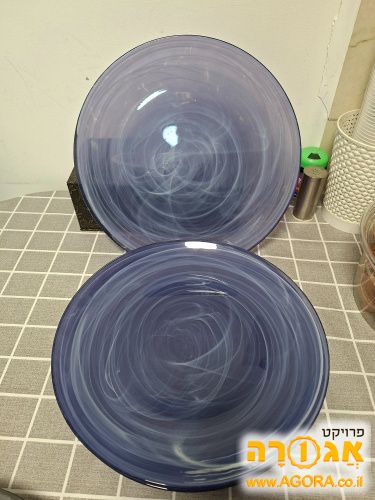 צלחות צבע אינדיגו