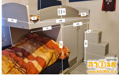 מיטת גלריה כולל ארון