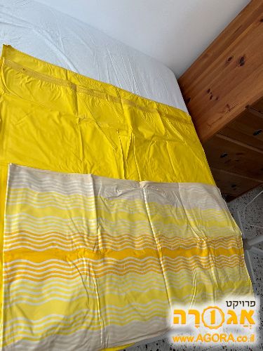וילון אמבטיה חדש צהוב