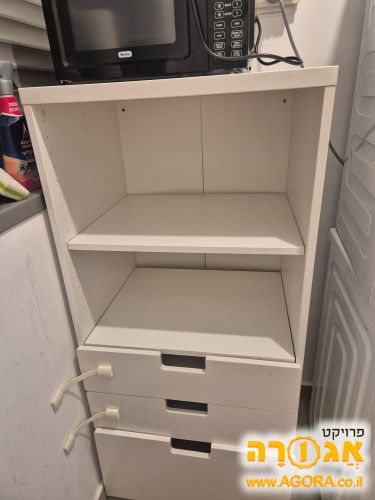 ארון אחסון למיקרוגל וטוסטר אובן +מגירות