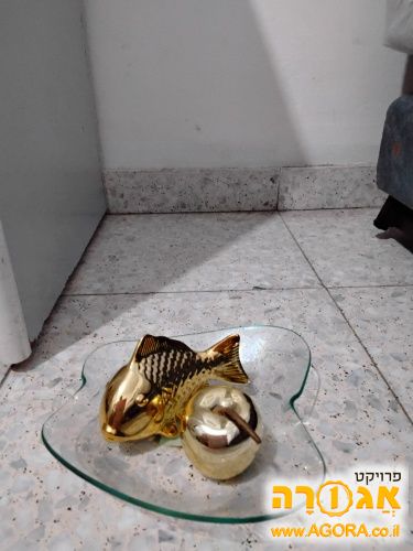 צלחת עם דג ותפוח