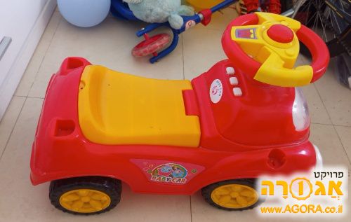בימבה BabyCar בצבעי צהוב/אדום