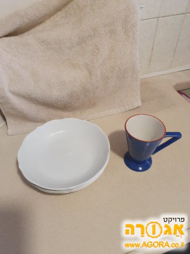 צלחות מרק וספל מאג