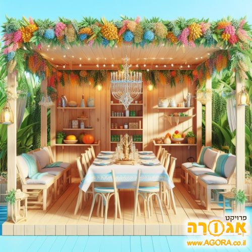 ברזלים דפנות בד סוכה סכך דשא סינטטי שטיח