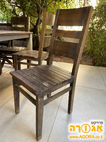 6 כסאות עץ מלא