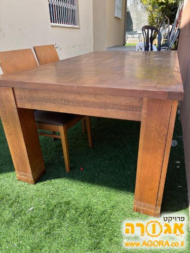 שולחן אוכל מעץ אגוז מלא