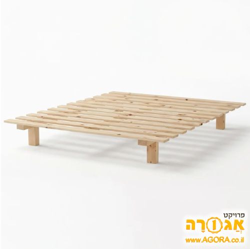בסיס מיטה מעץ מלא