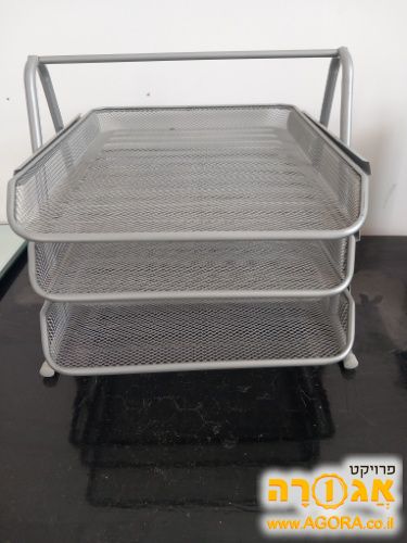 מתקן ניירות ממתכת 3 קומות