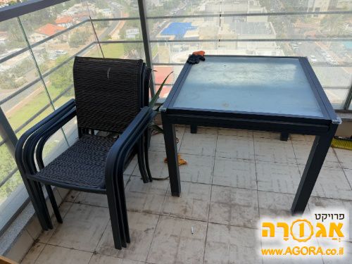 כסאות + שולחן נפתח למרפסת / גינה