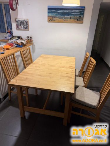 שולחן אוכל ו 5 כיסאות