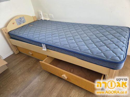 מיטת נוער עם 2 מגירות