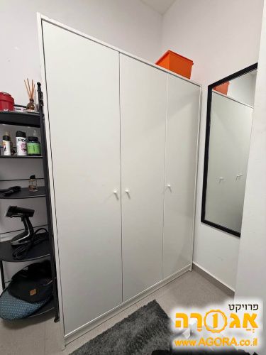 ארון בגדים איקאה KLEPPSTAD - 3 דלתות, לבן