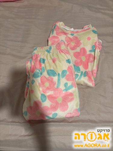פיג'מת קטיפה לבנות
