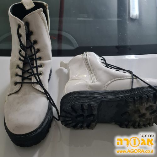 נעליים גבוהות לבנות לנערה/אשה