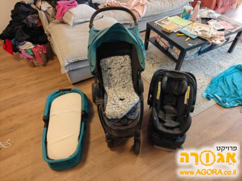 עגלת תינוק + אמבטיה לעגלה + סלקל Britax