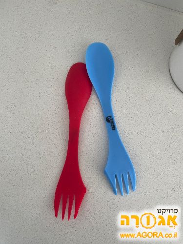 סכין מזלג וכף רב פעמיים לטיולים