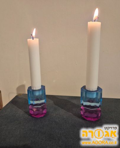זוג פמוטי זכוכית דו-גוניים