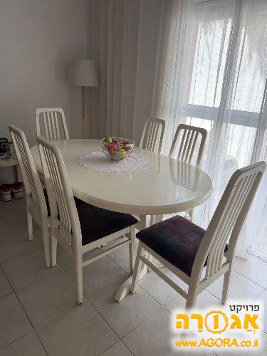 שולחן אוכל + 6 כיסאות