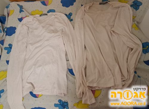 חולצות בסיס לבנות מידה 2