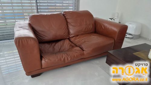 ספה עור חום