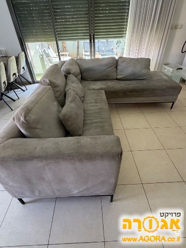 ספת שזלונג אפורה