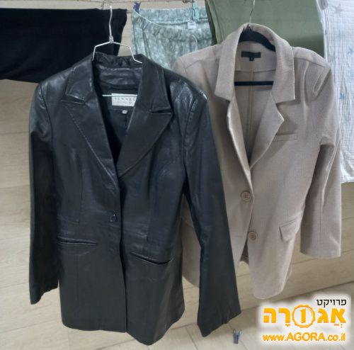 מעיל עור מידה 42 לנשים