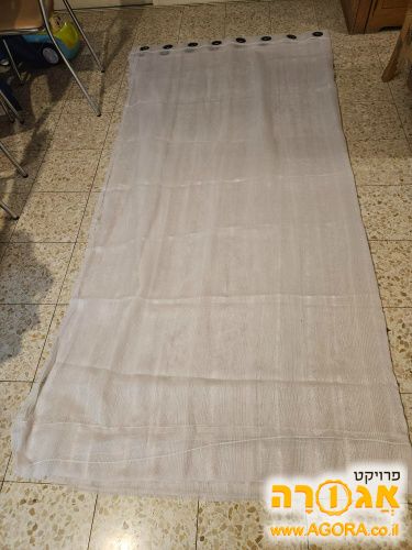 וילון בד לבן