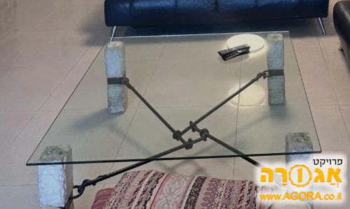 שולחן סלון מזכוכית