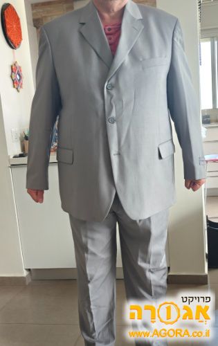 חליפה אפורה 2 חלקים XXXL