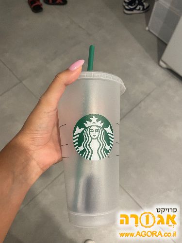 כוס סטארבקס רב פעמית לשתיה קרה חדשה