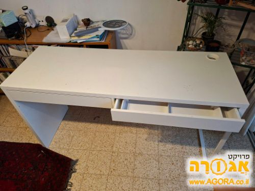 שולחן איקאה לילדים עם 2 מגרות