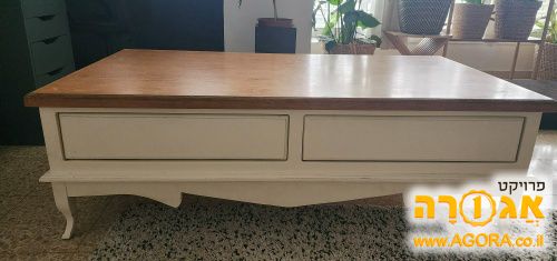 שולחן עץ לסלון 140x70x45