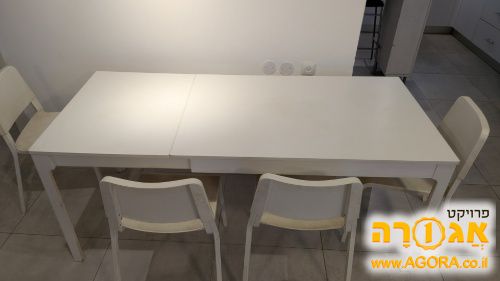 פינת אוכל איקאה + 4 כיסאות
